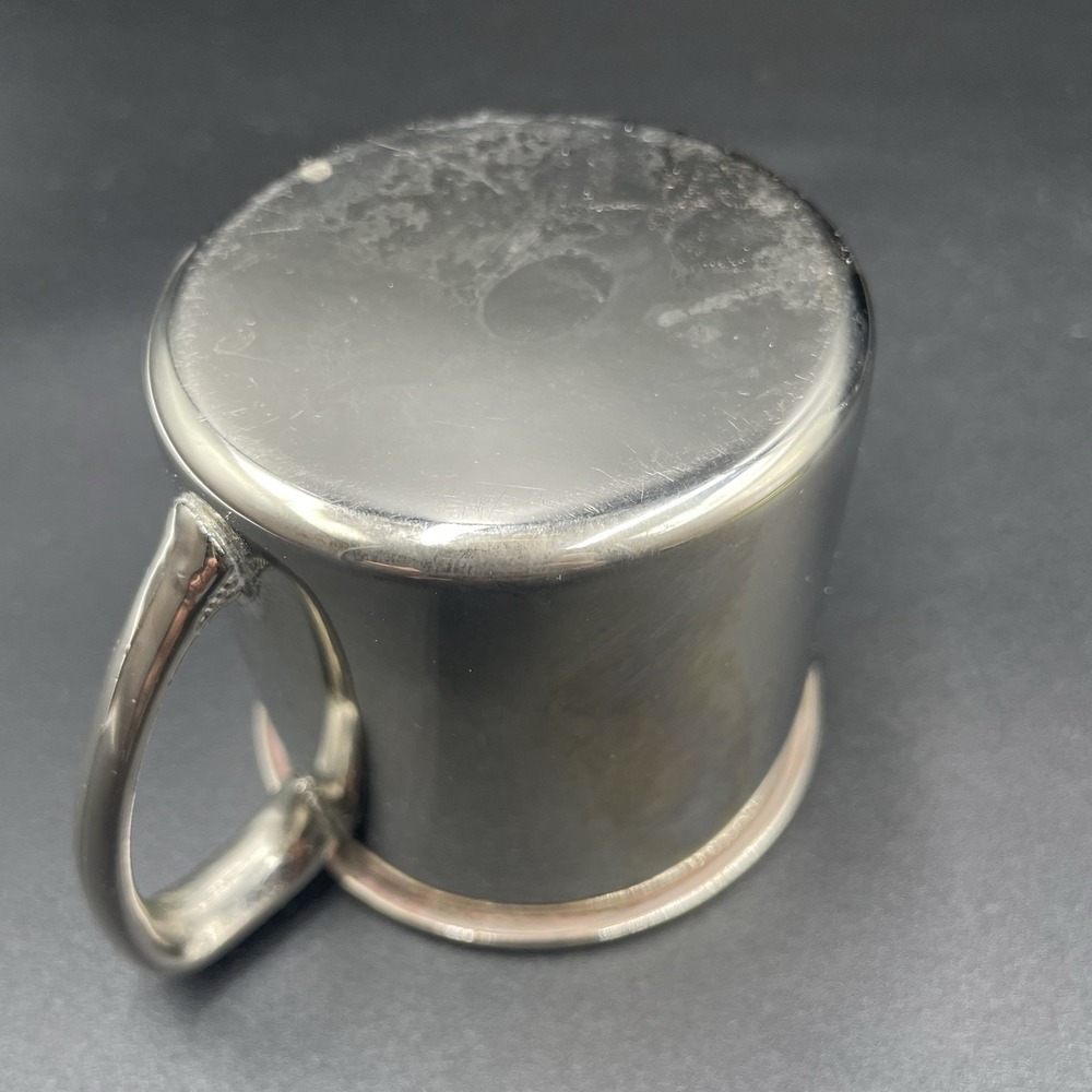 Vintage 1940c Silverplate‎ Baby Cup- Unmarked - EUC- Toddlers Cup Baby Gift 6oz - Picture 8 of 15